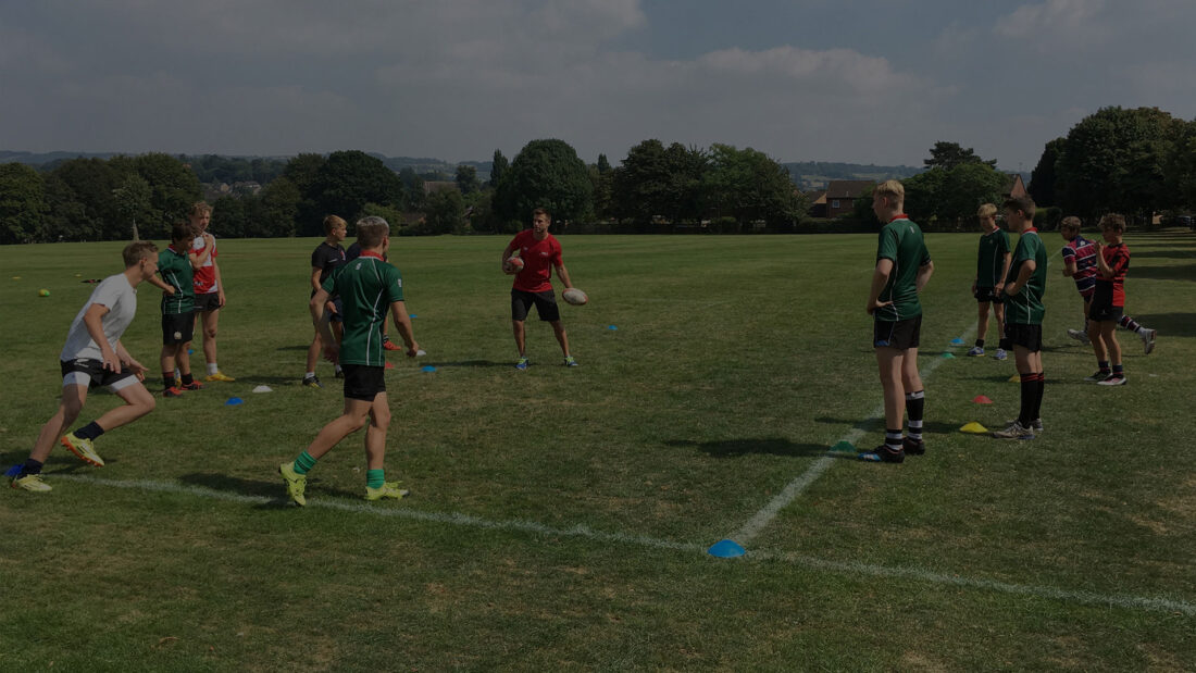 Henry Trinder passing a ball during a training exercise with R360